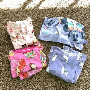 Lot of Girls Pajamas—Carter’s and Disney, 5T
